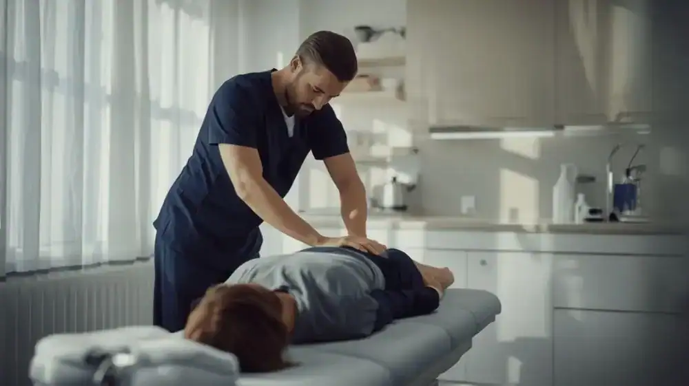 Chiropractor treating a car accident patient at CAIC in Bear, DE